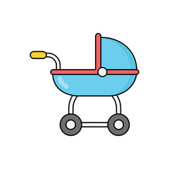 Baby Stroller vector icon