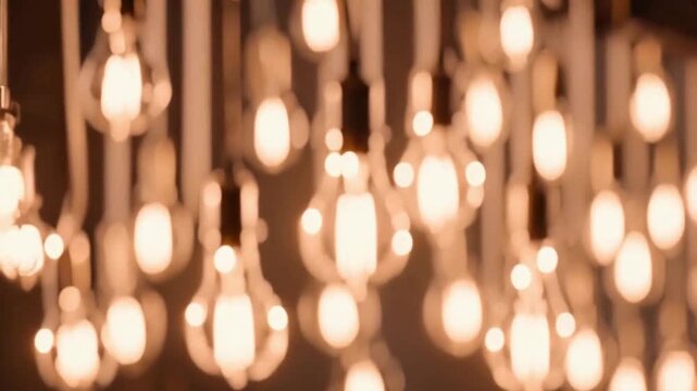  Row of Vintage Edison Light Bulbs
