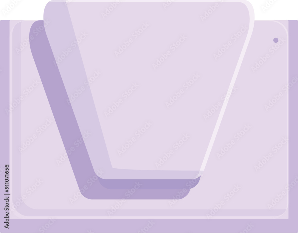 Poster simple and modern purple button icon, perfect for adding a touch of color to your mobile app or webs