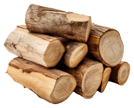 PNG Firewood lumber white background deforestation.
