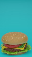 Two Large Size Hamburger