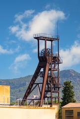 lift shaft of the Serbariu mine in Carbonia, southern Sardinia