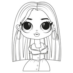 black contour doll for kids