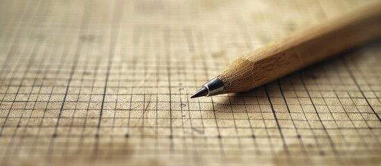 Graph paper featuring a one millimeter grid overlay showcasing a manually drawn graph with ample copy space image
