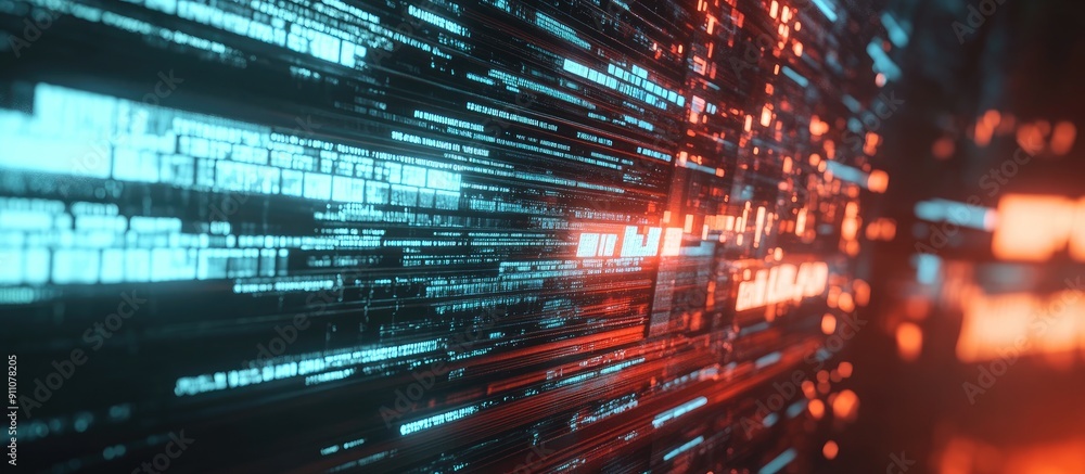 Poster 3d rendered error message featuring dynamic screen effects and technological glitches showcasing var