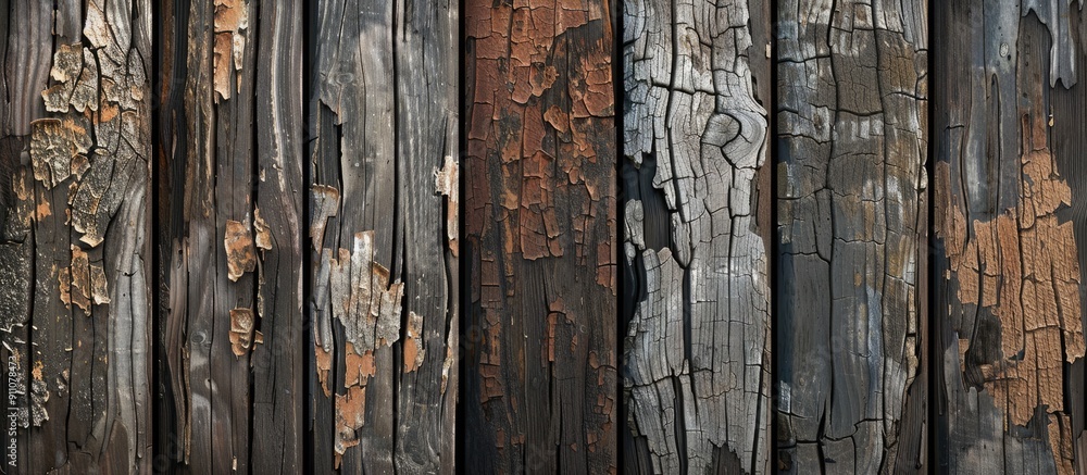 Canvas Prints Old and weathered wooden planks showing worn and cracked surfaces. Copy space image. Place for adding text and design