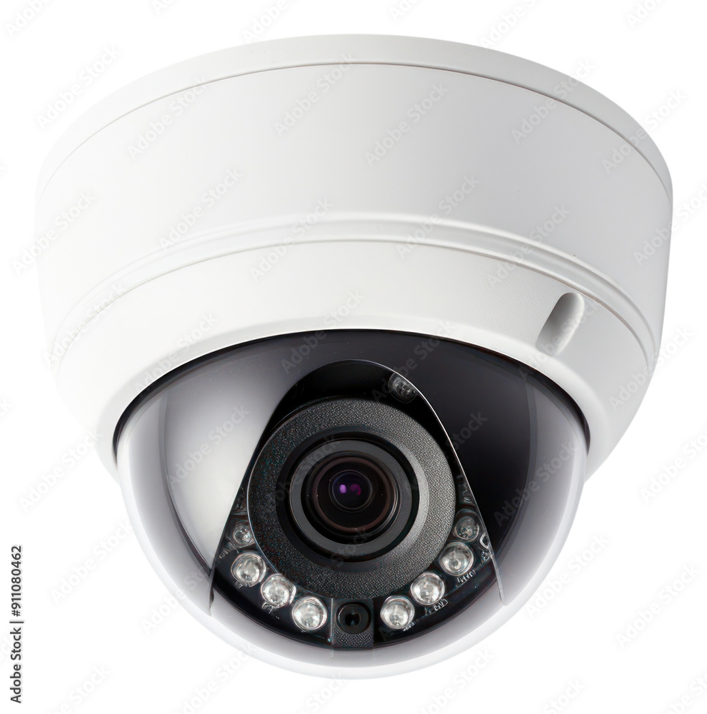 Poster PNG Security camera circle white background electronics.