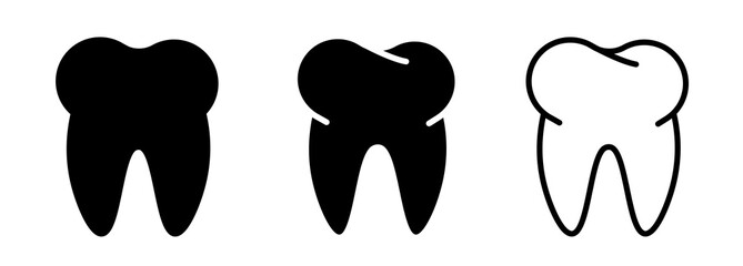 Tooth icon set. Dental clinic symbol. Teeth sign. tooth icon vector illustration