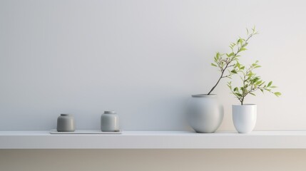 Fototapeta premium Minimalist Concrete Interior Spaces.