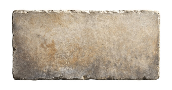 old stone sign board plate weathered ancient blank stone brick cut out