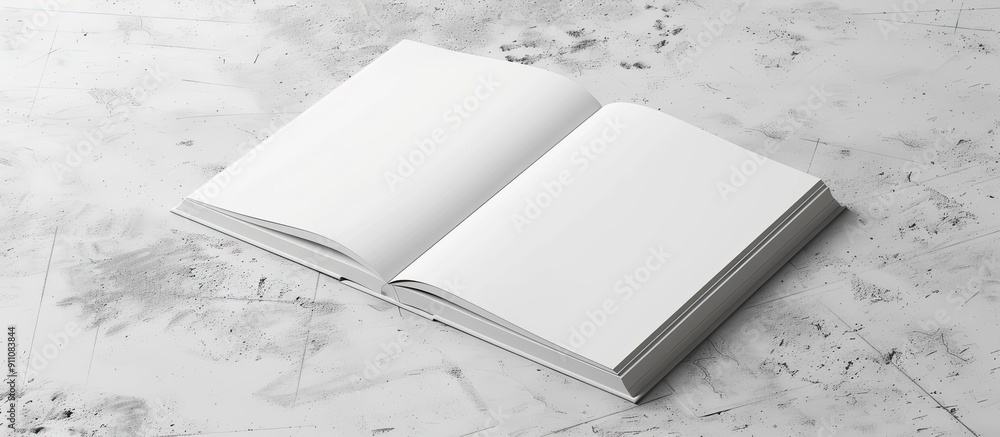 Poster notebook displayed on a blank background with copy space image