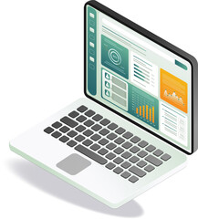 Data analysis dashboard computer