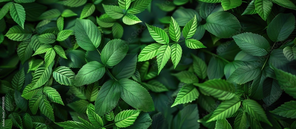 Canvas Prints lush green foliage in the beginning of summer with copy space image