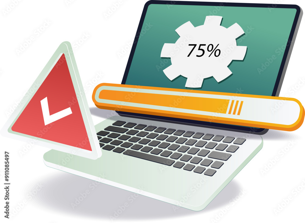 Poster loading laptop maintenance process
