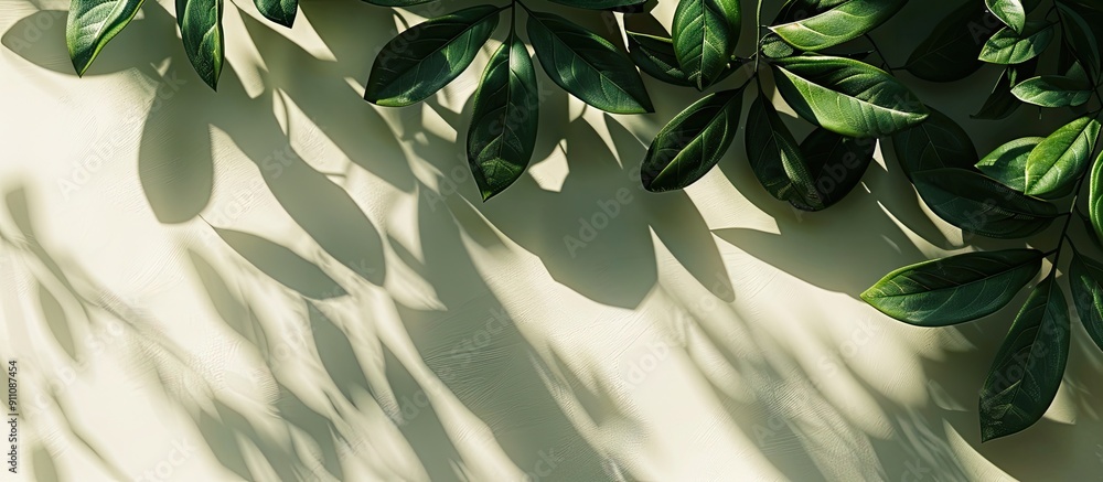 Canvas Prints Leaf shadows creating a summer background with copy space image