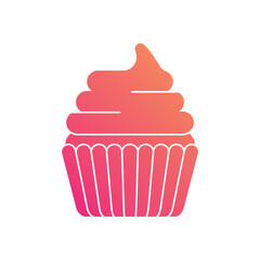 Cupcake  vector icon