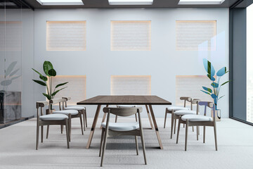 Modern conference room interior. 3D Rendering.