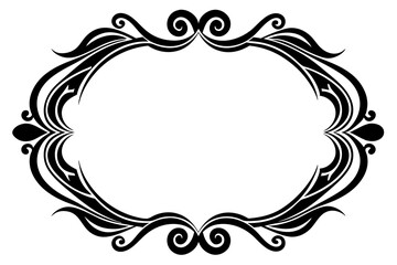 vector silhouette of Ornamental Frame on white background