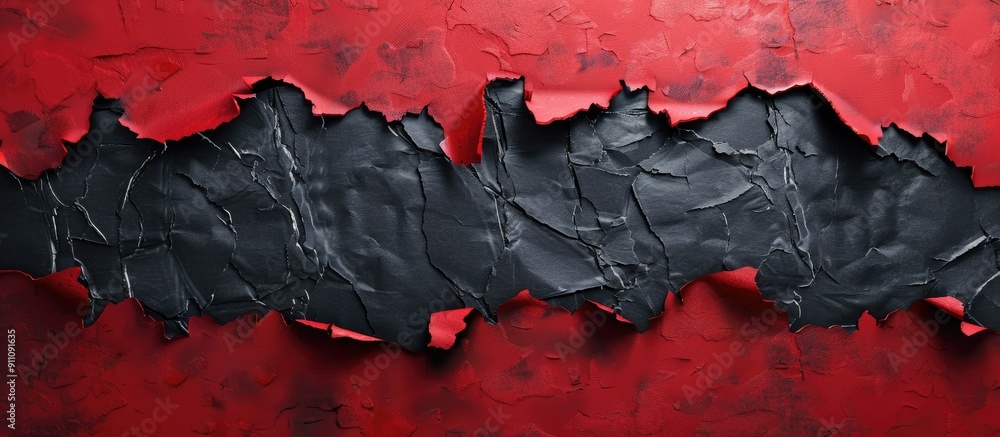 Aufkleber a symbolic financial planning message displayed on torn black paper against a red background providi