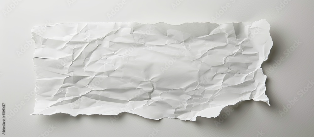 Aufkleber a singed piece of paper set against a white backdrop with space for text or images. copy space image