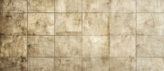 Beige ceramic tiles with brown tones perfect for interior or exterior walls Ideal as a backdrop with a textured finish suitable for a copy space image