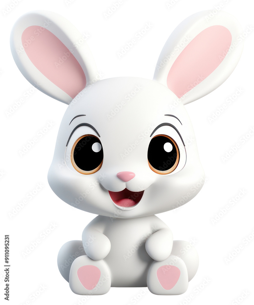 Wall mural png easter bunny figurine cartoon animal.