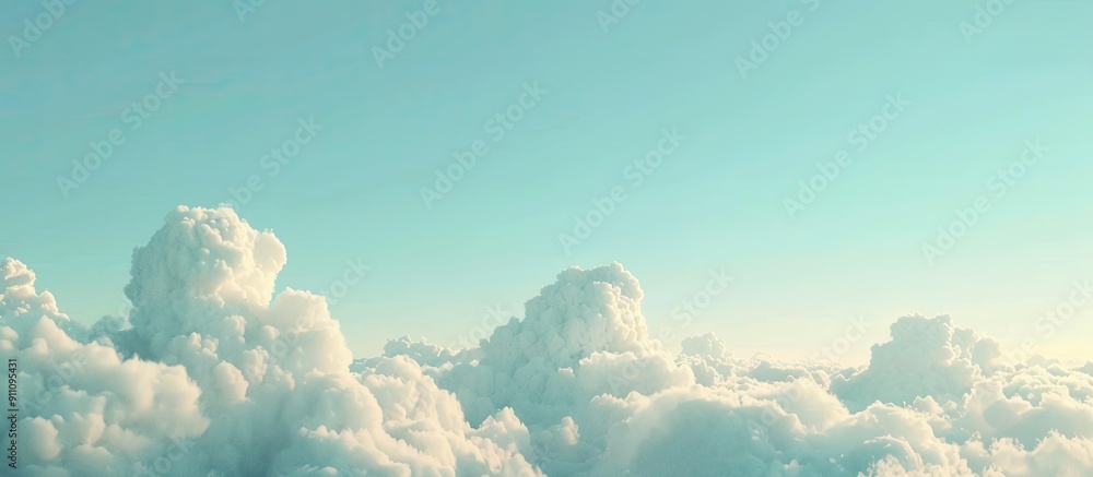 Poster enjoy a captivating scene of clouds in a serene setting with a stunning copy space image