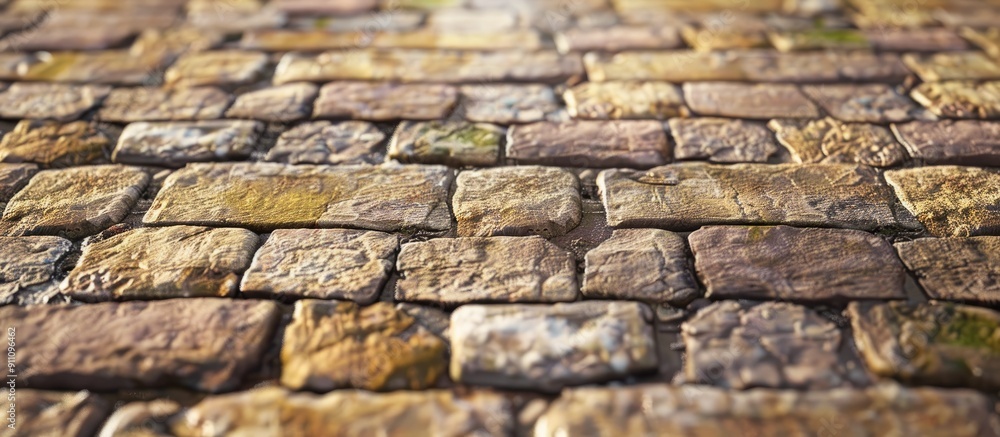 Poster brick paving pattern with copy space image