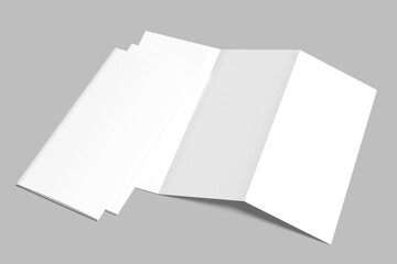 Trifold Brochure Blank mockup