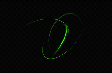 Green neon ring. Glowing circle. Glow effect. Round light frame. abstract light lines of movement and speed. Abstract light lines of movement and speed. light green ellipse.