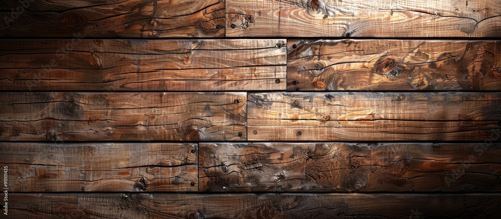 Sticker Wood plank texture background with free copy space image for product or advertising