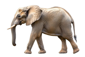 Obraz premium A majestic elephant walking gracefully in its natural habitat, showcasing its strength and beauty in a serene environment.