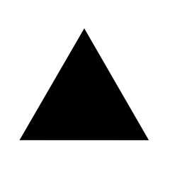 triangle icon vector with pointed corners