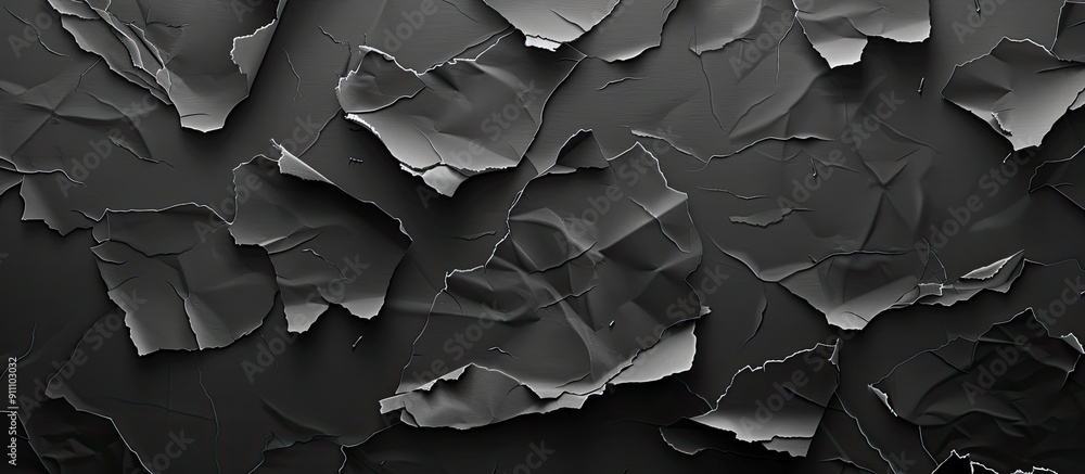 Poster black background with copy space image to display paper tears isolated