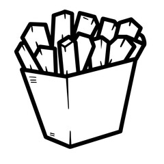 french fries cartoon coloring outline doodle playful and vibrant fall season illustration . 
