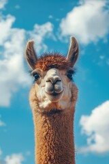 Obraz premium close up of an alpaca. Selective focus