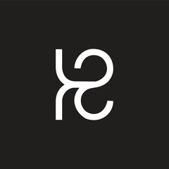 letter h2 linked abstract lines logo vector