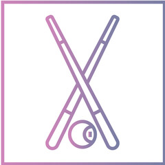 Pool Cue Icon Design
