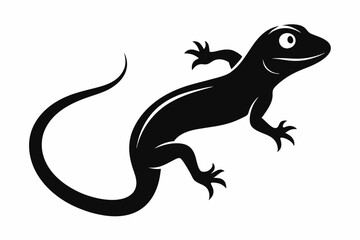 lizard icon, Lizard vector silhouette illustration
