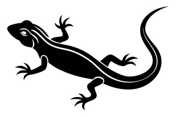 lizard icon, Lizard vector silhouette illustration
