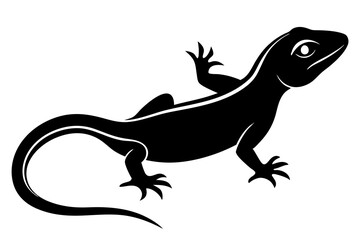 Naklejka premium lizard icon, Lizard vector silhouette illustration 