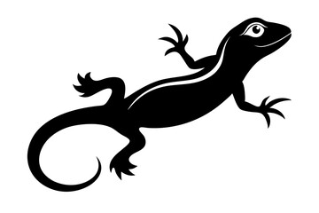 lizard icon, Lizard vector silhouette illustration
