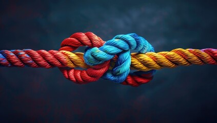 Fototapeta premium Intertwined Ropes: A Symbol of Connection
