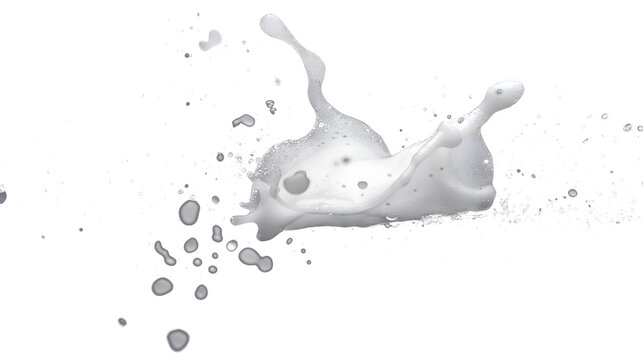 Foam froth bubble soap shampoo splash isolated on black background photo stop motion