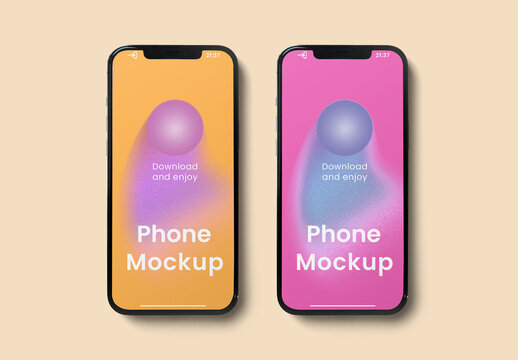 Double Phone Screen Mockups