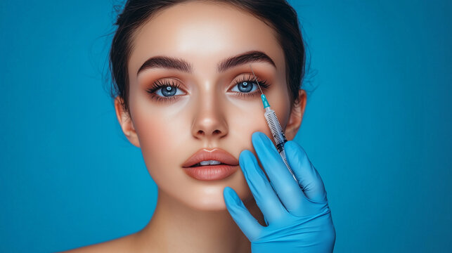 A cosmetologist wearing gloves and holding a syringe ready for use. The preparation and readiness highlight the professionalism and meticulousness involved in cosmetic injections.