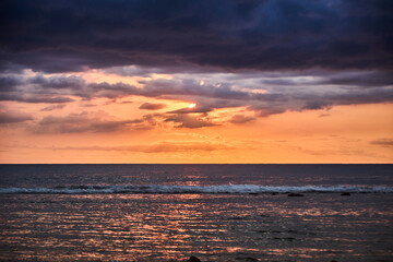 Beautiful sunset over the ocean