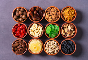 Mix of dried and candied fruits and nuts
