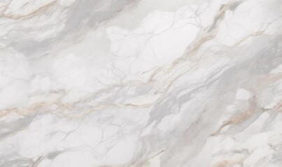 Obraz premium White marble texture with soft gray and beige veins, creating a luxurious and seamless background perfect for countertops, walls, and flooring in modern interior designs.