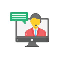 Online Counseling vector icon